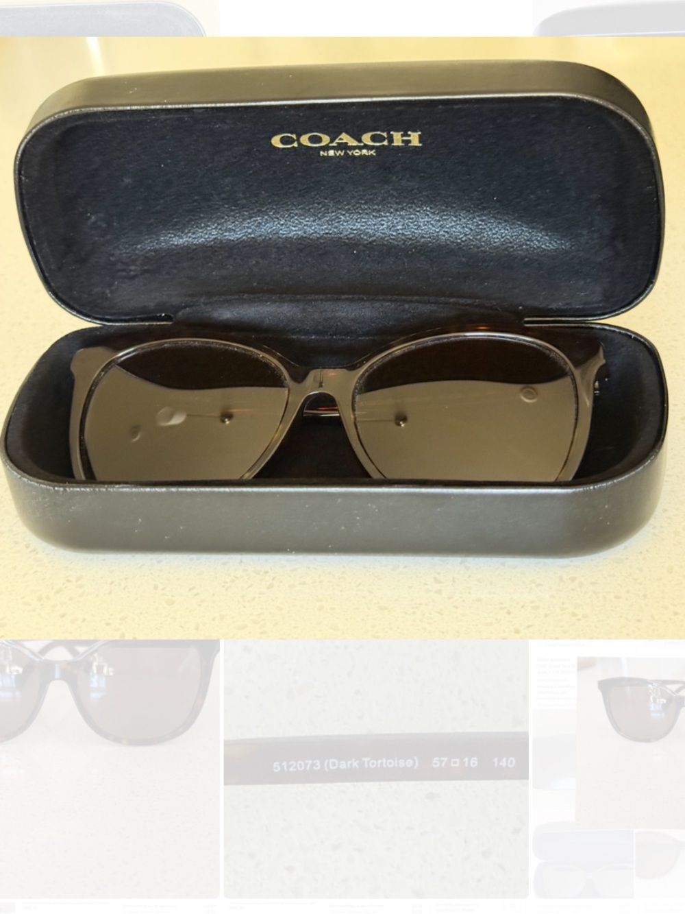 Coach Tortoiseshell Sunglasses with Brown Lenses - Picture 3 of 6
